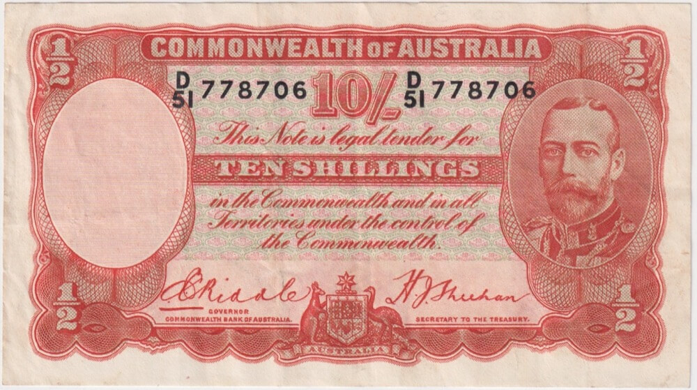 1936 Ten Shilling Riddle/Sheehan R11 Very Fine product image