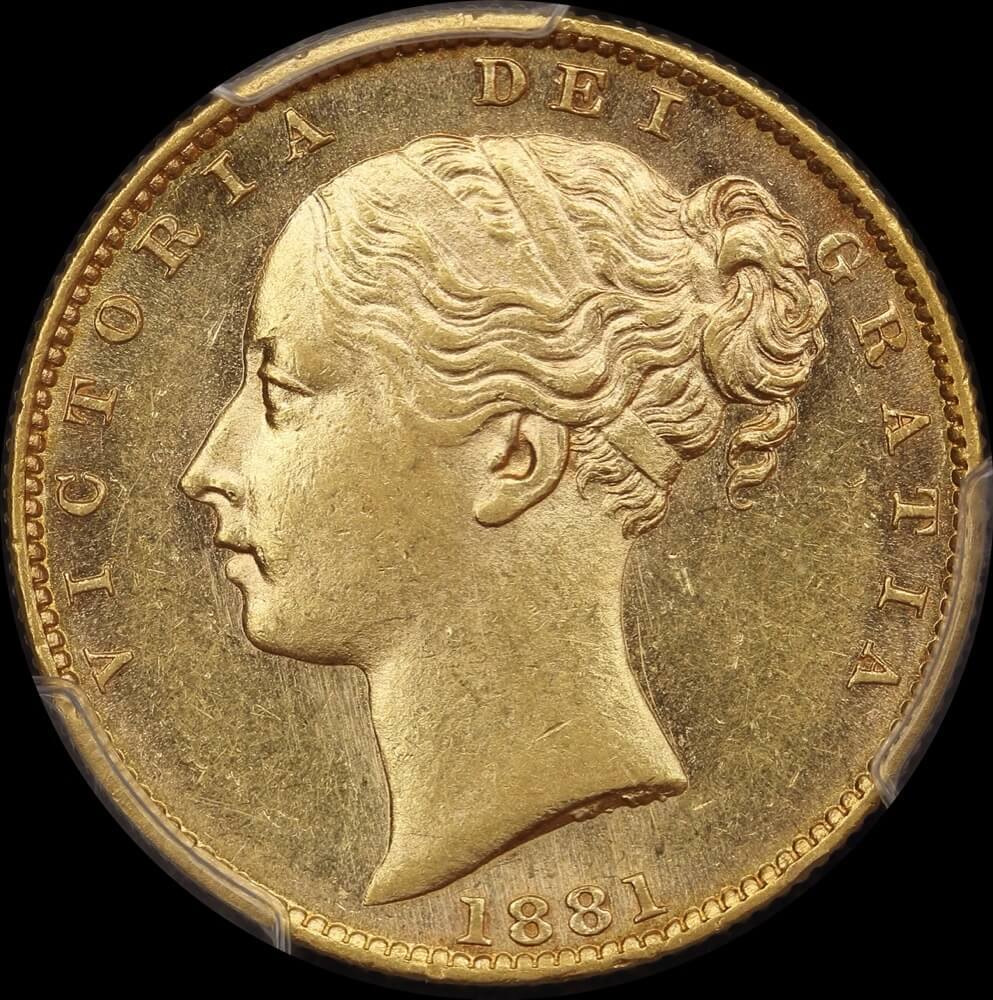 1881 Melbourne Shield Sovereign Unc (PCGS MS62) product image
