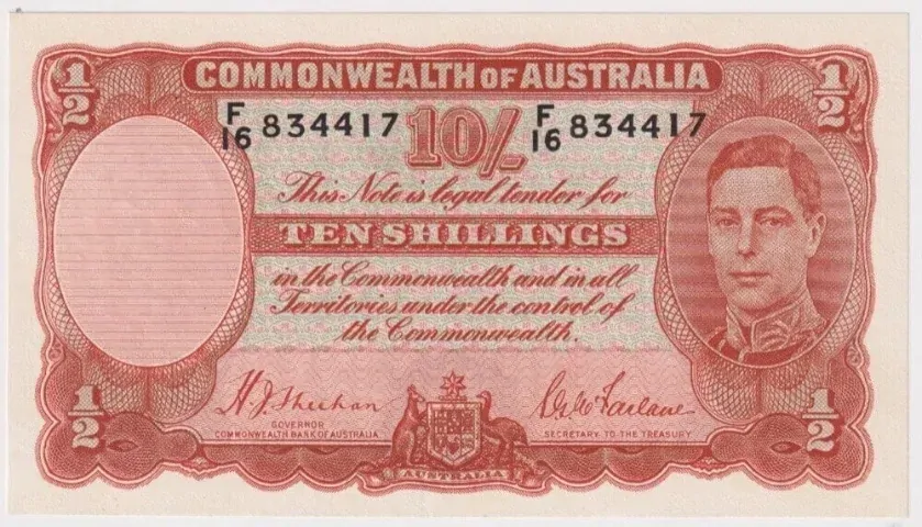 1939 Ten Shilling Sheehan/McFarlane R12 good EF product image