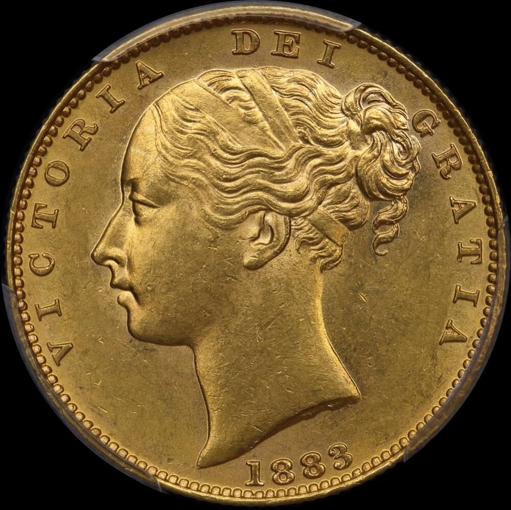 1883 Melbourne Shield Sovereign Unc (PCGS MS62) product image