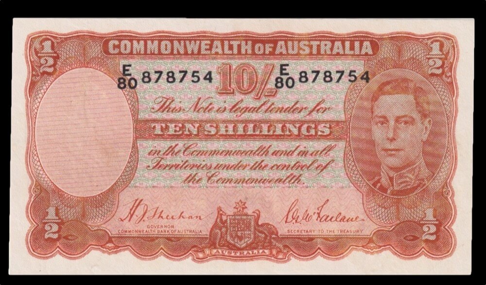 1939 Ten Shilling Sheehan/McFarlane R12 good VF product image