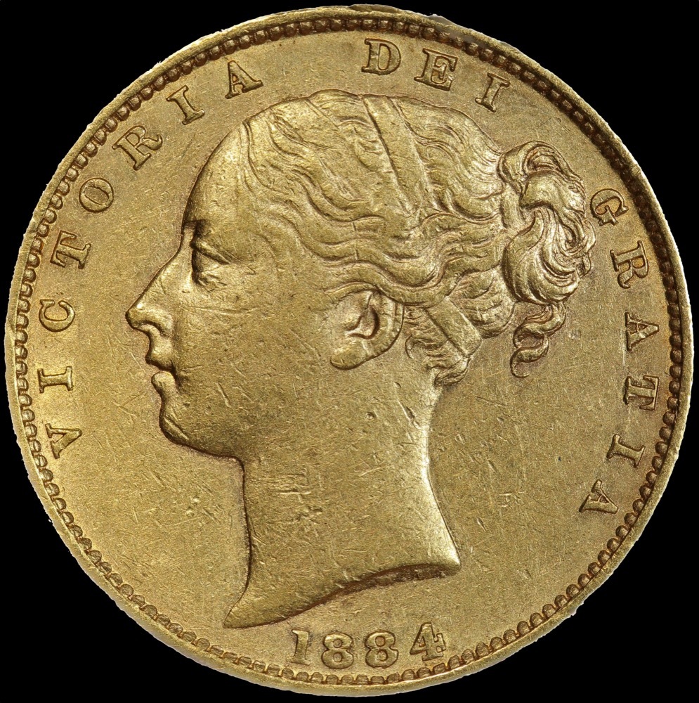 1884 Melbourne Shield Sovereign good EF product image