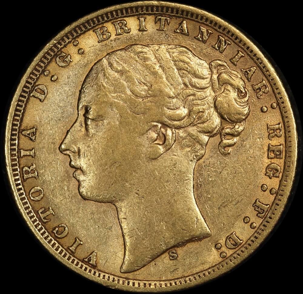 1871 Sydney Young Head Sovereign good Fine product image