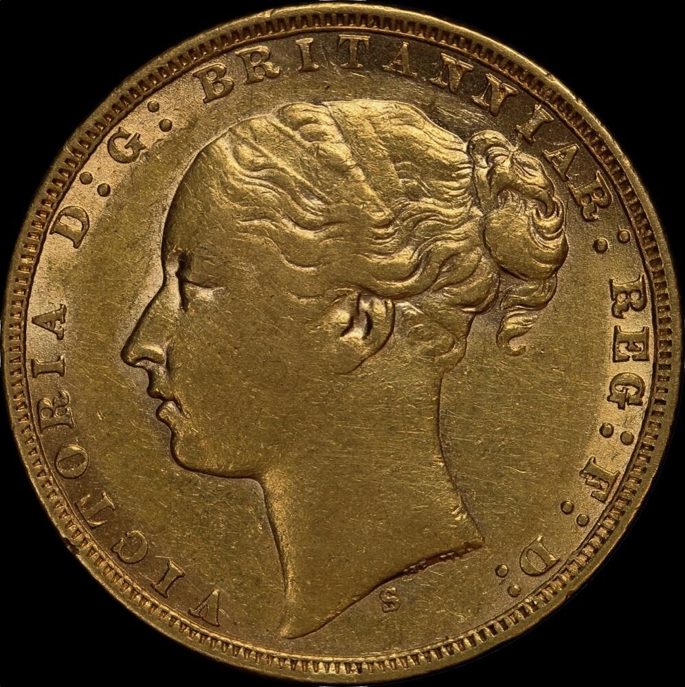 1872 Sydney Young Head Sovereign good VF product image