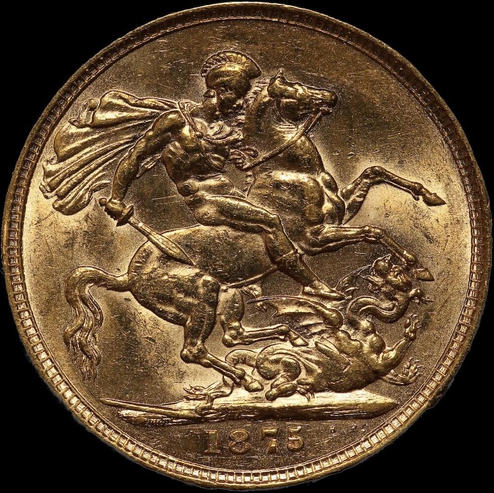 1875 Melbourne Young Head Sovereign Extremely Fine product image