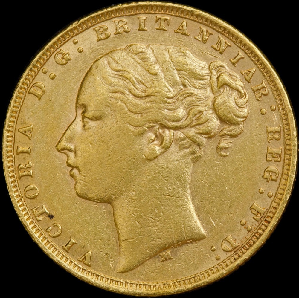 1875 Melbourne Young Head Sovereign Extremely Fine product image