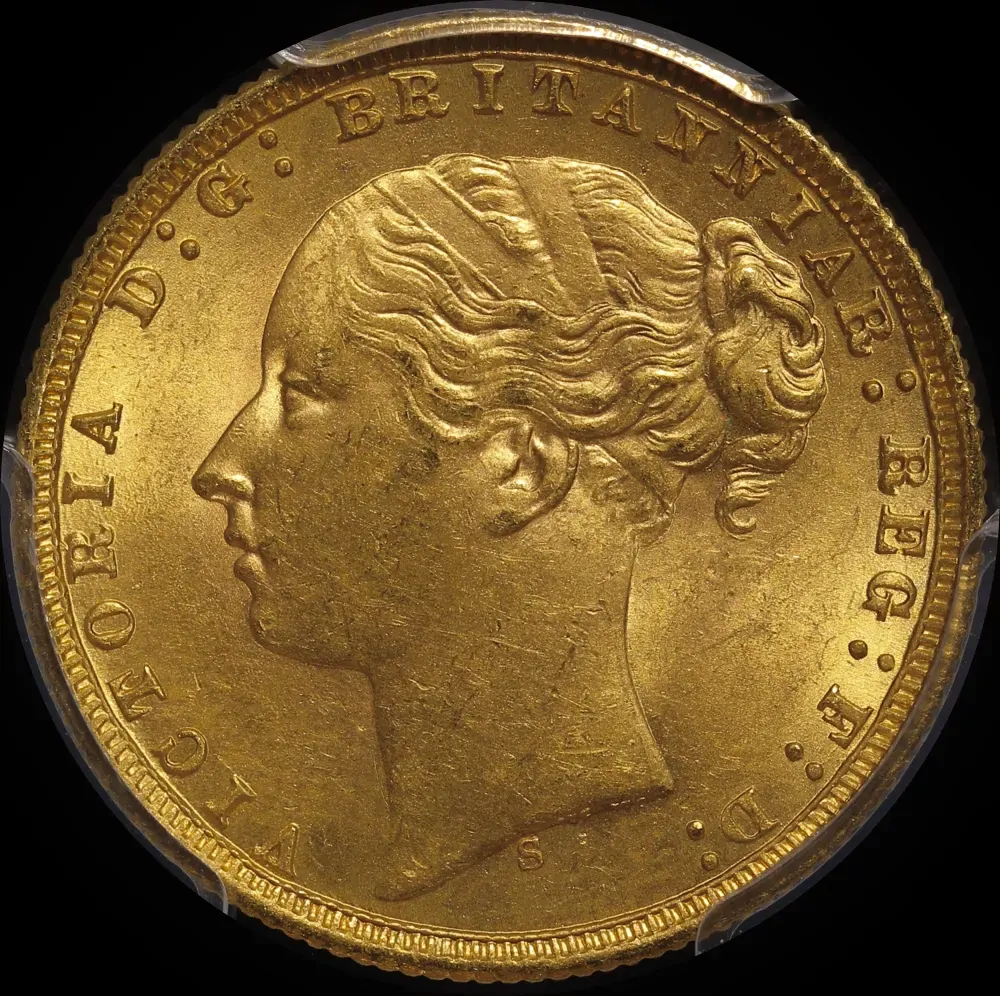 1876 Sydney Young Head Sovereign Unc (PCGS MS62) product image