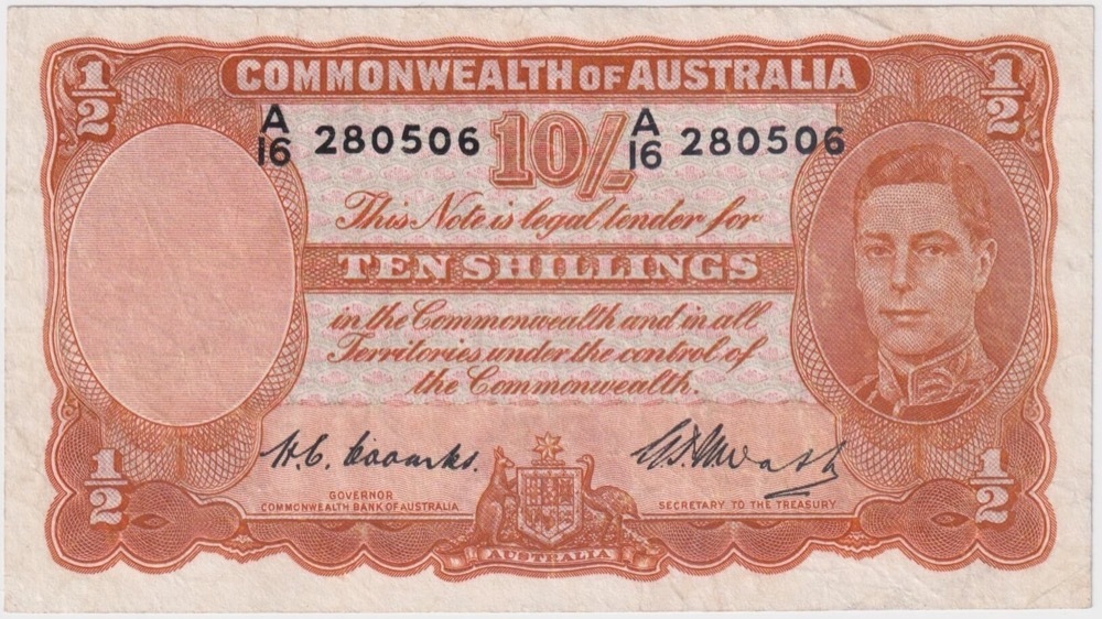 1949 Ten Shilling Coombs/Watt R14 Fine product image