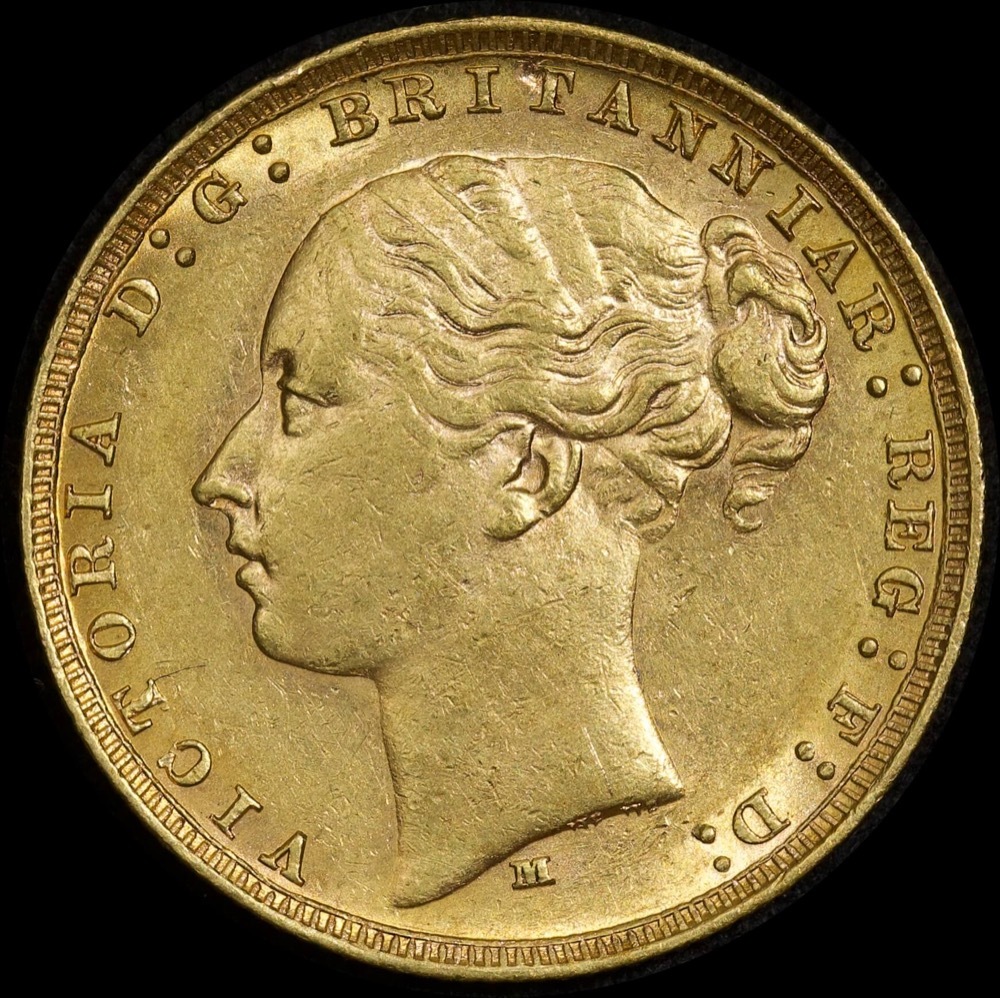 1879 Melbourne Young Head Sovereign Extremely Fine product image