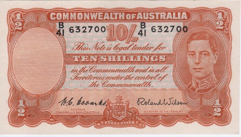 1952 Ten Shilling Coombs/Wilson R15 about Unc product image