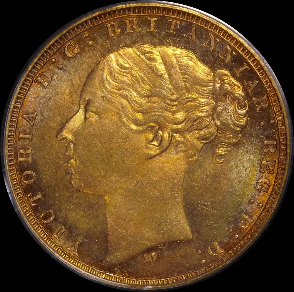1881 Melbourne Young Head Sovereign Choice Unc (PCGS MS63) product image