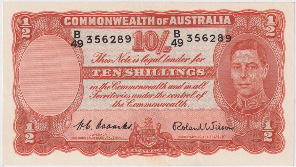 1952 Ten Shilling Coombs/Wilson R15 Uncirculated product image