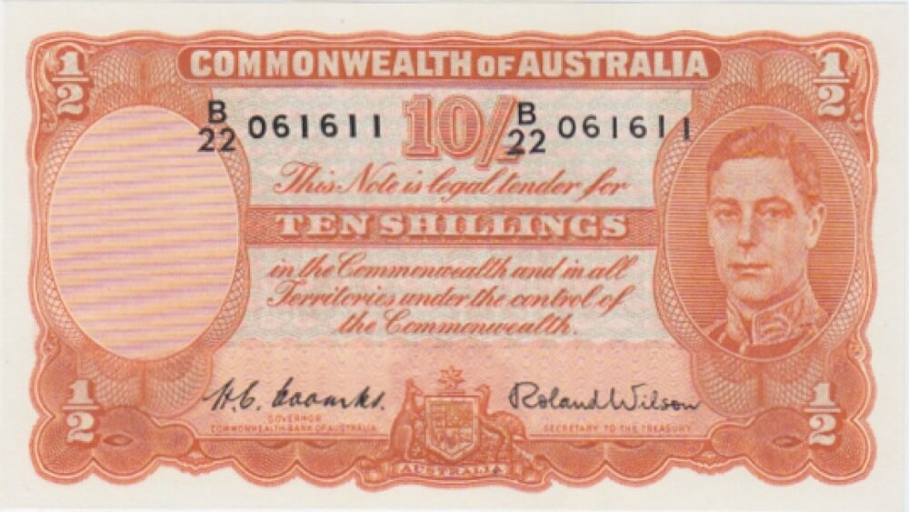 1952 Ten Shilling Coombs/Wilson R15 Uncirculated product image