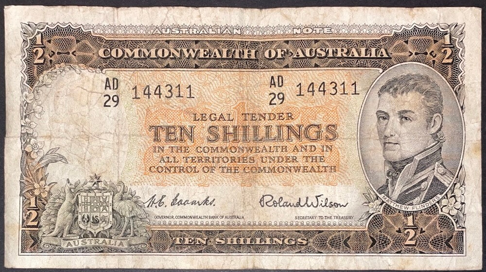 1954 Ten Shilling Coombs/Wilson R16 Fine product image