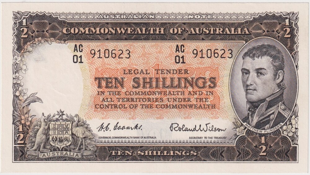 1954 Ten Shilling Coombs/Wilson R16 Uncirculated product image
