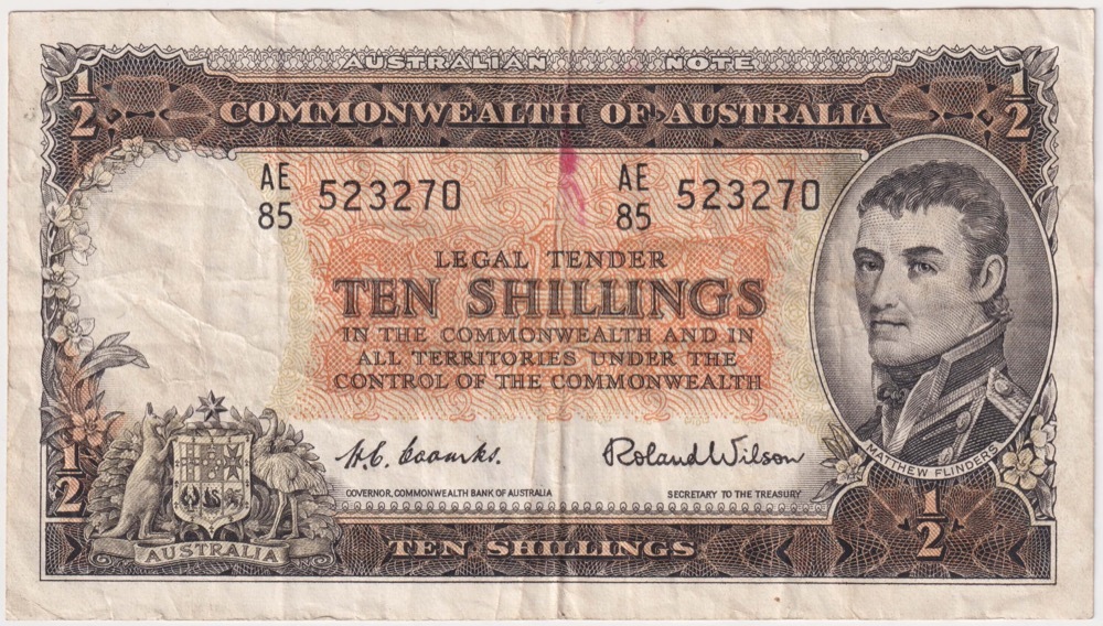 1954 Ten Shilling Coombs/Wilson R16 Very Fine product image