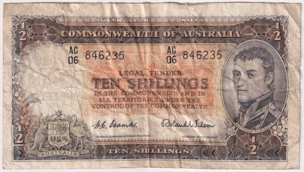 1954 Ten Shilling Coombs/Wilson R16 Very Good product image