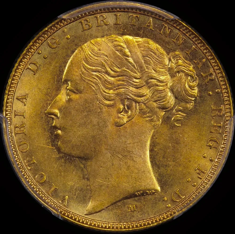 1885 Melbourne Young Head Sovereign Unc (PCGS MS62+) product image