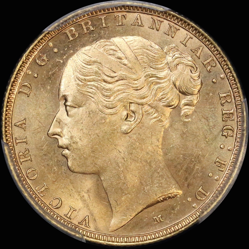 1886 Melbourne Young Head Sovereign Choice Unc (PCGS MS64) product image