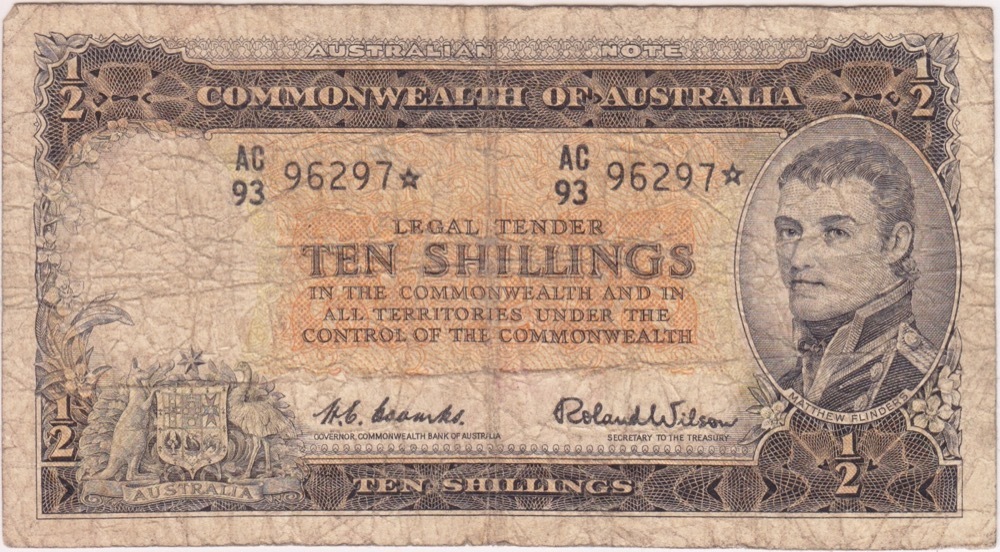 1954 Ten Shilling Coombs/Wilson R16S Very Good product image