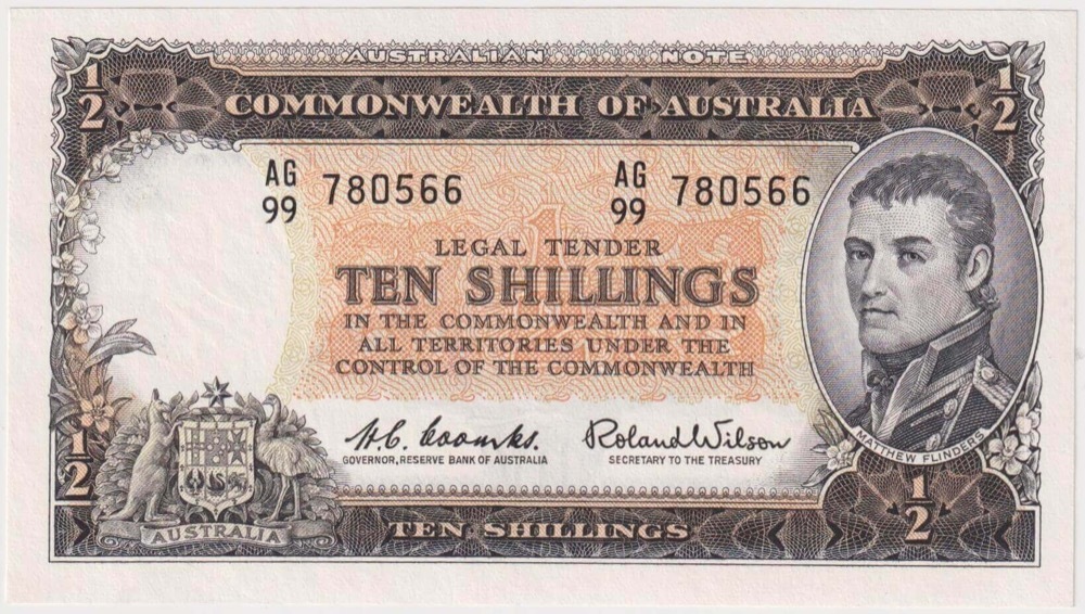 1961 Ten Shilling Coombs/Wilson R17 about Unc product image