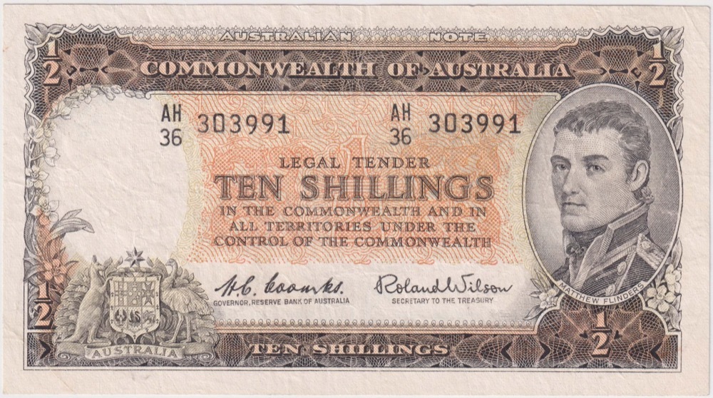 1961 Ten Shilling Coombs/Wilson R17 about VF product image