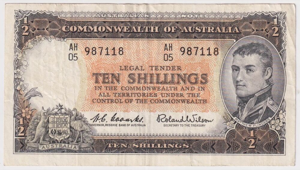 1961 Ten Shilling Coombs/Wilson R17 Fine product image