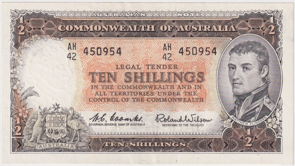 1961 Ten Shilling Coombs/Wilson R17 good EF product image