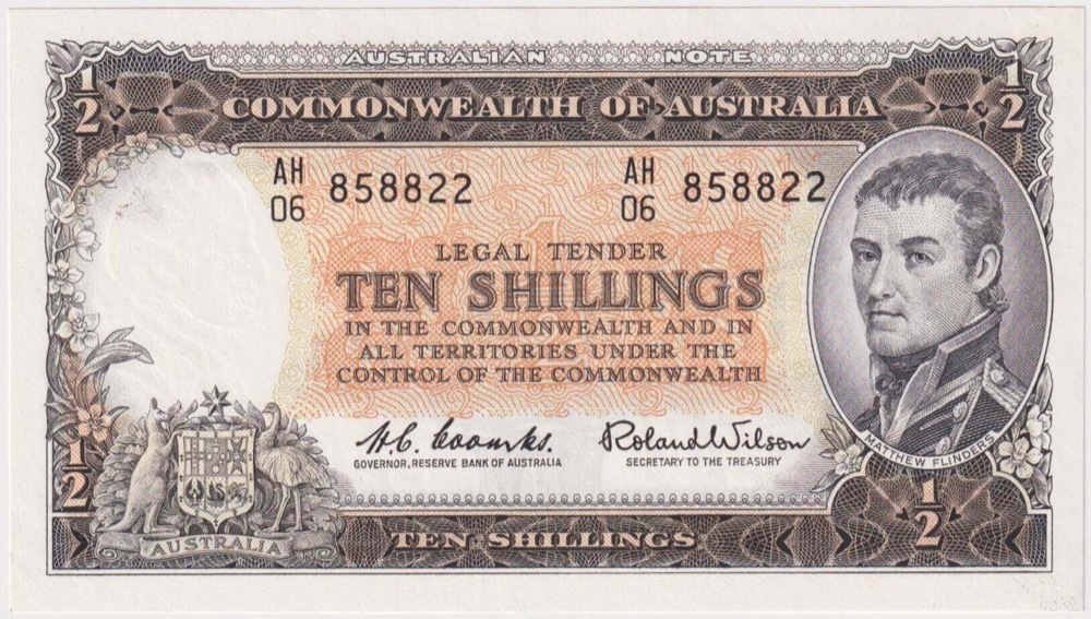 1961 Ten Shilling Coombs/Wilson R17 good EF product image