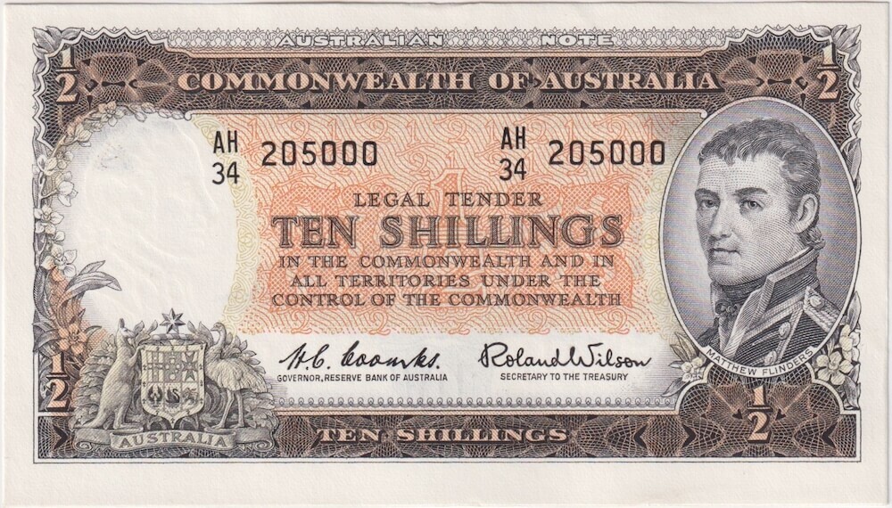 1961 Ten Shilling Coombs/Wilson R17 Uncirculated product image