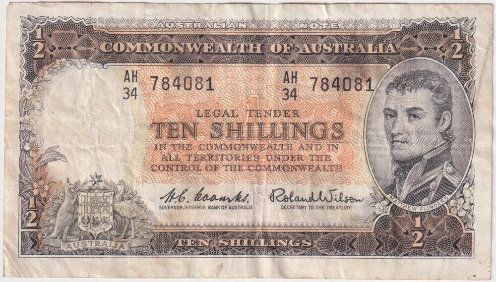 1961 Ten Shilling Coombs/Wilson R17 Very Fine product image