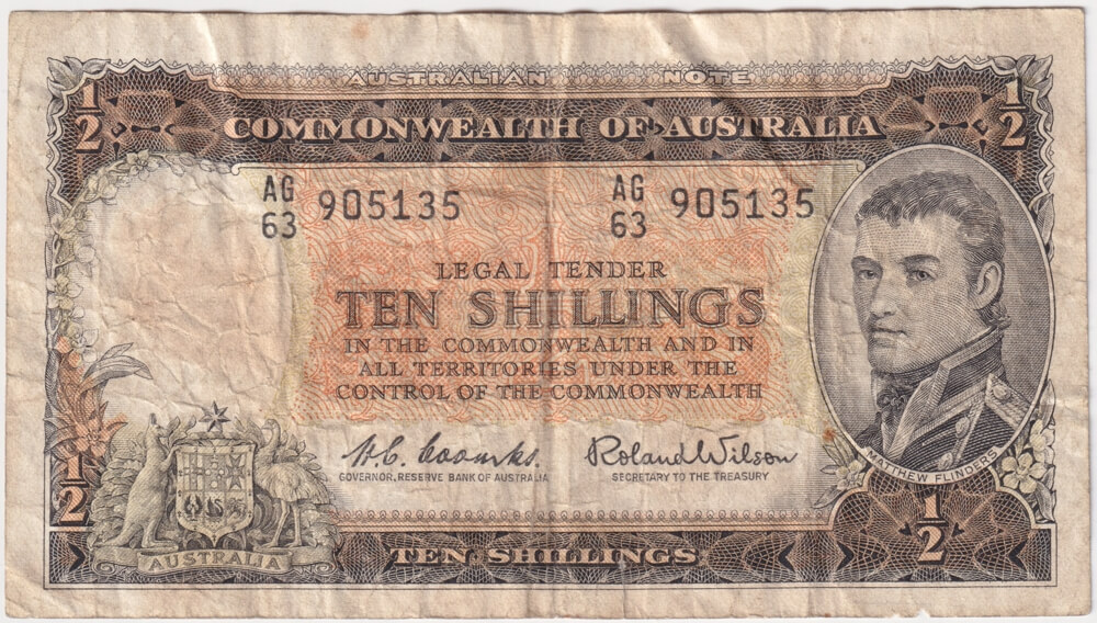 1961 Ten Shilling Coombs/Wilson R17 Very Good product image