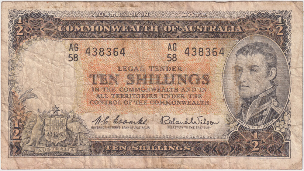 1961 Ten Shilling Coombs/Wilson R17 Very Good product image