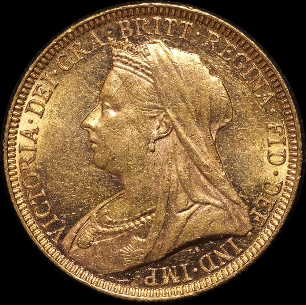 1893 Melbourne Veiled Head Sovereign about Unc product image