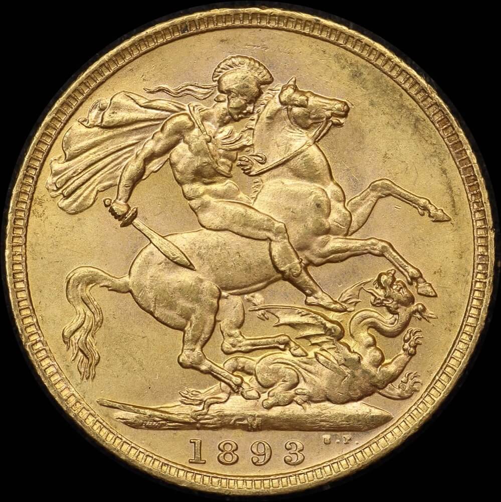 1893 Melbourne Veiled Head Sovereign about Unc product image