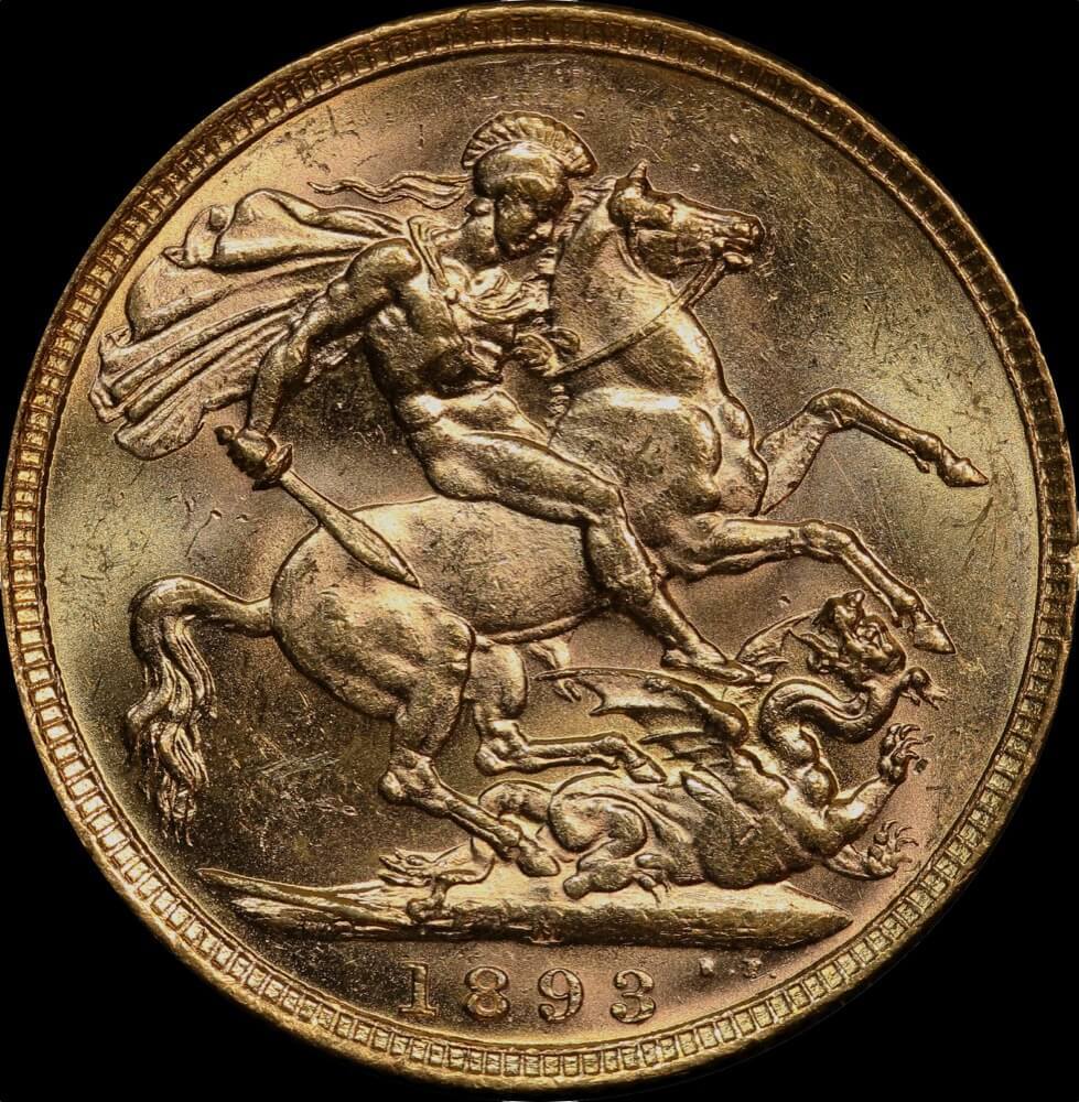 1893 Melbourne Veiled Head Sovereign good EF product image