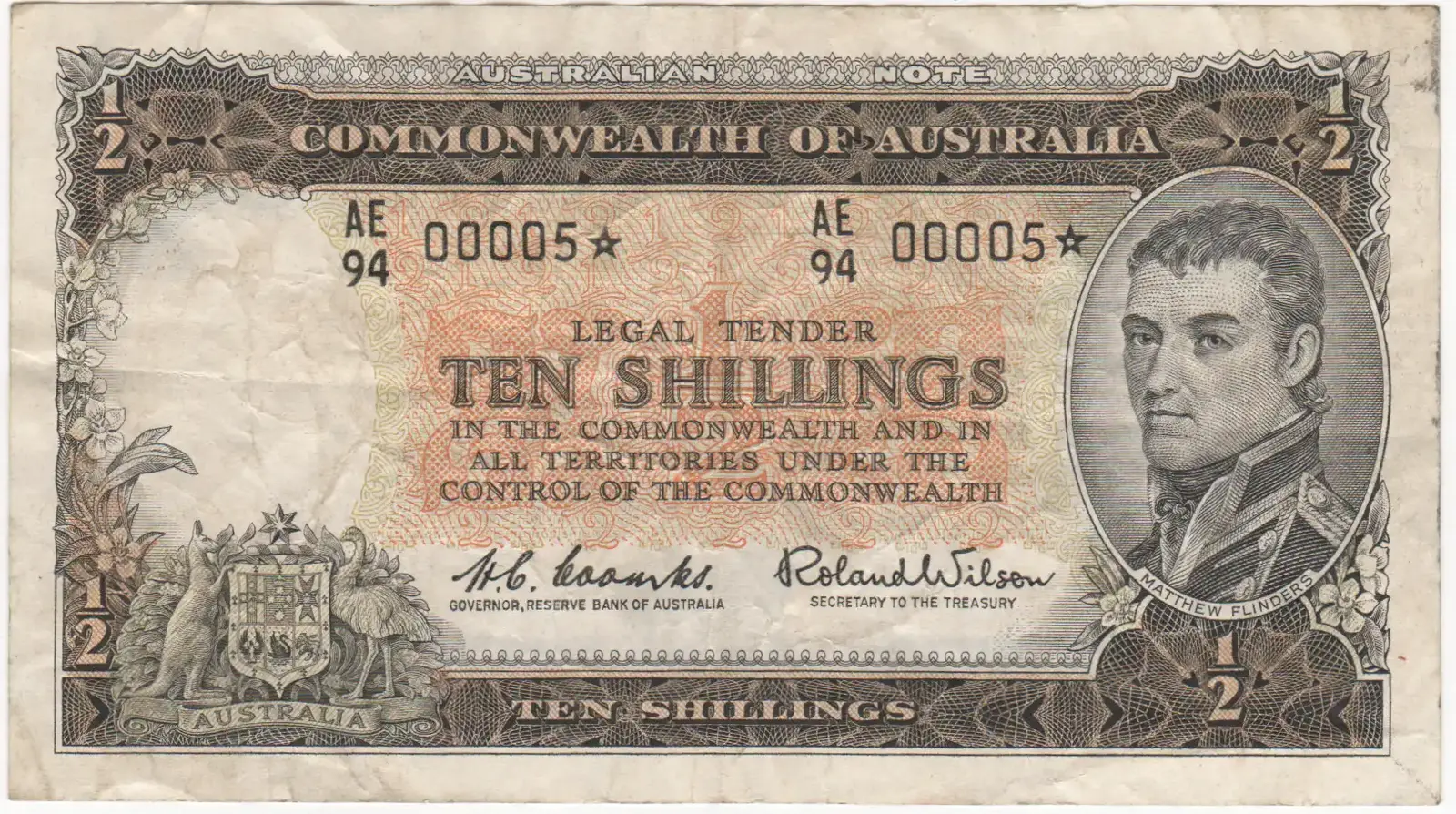 1961 Ten Shilling Coombs/Wilson R17s Very Fine product image