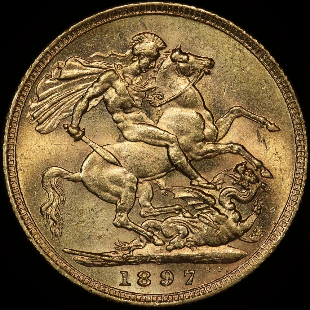 1897 Sydney Veiled Head Sovereign good EF product image