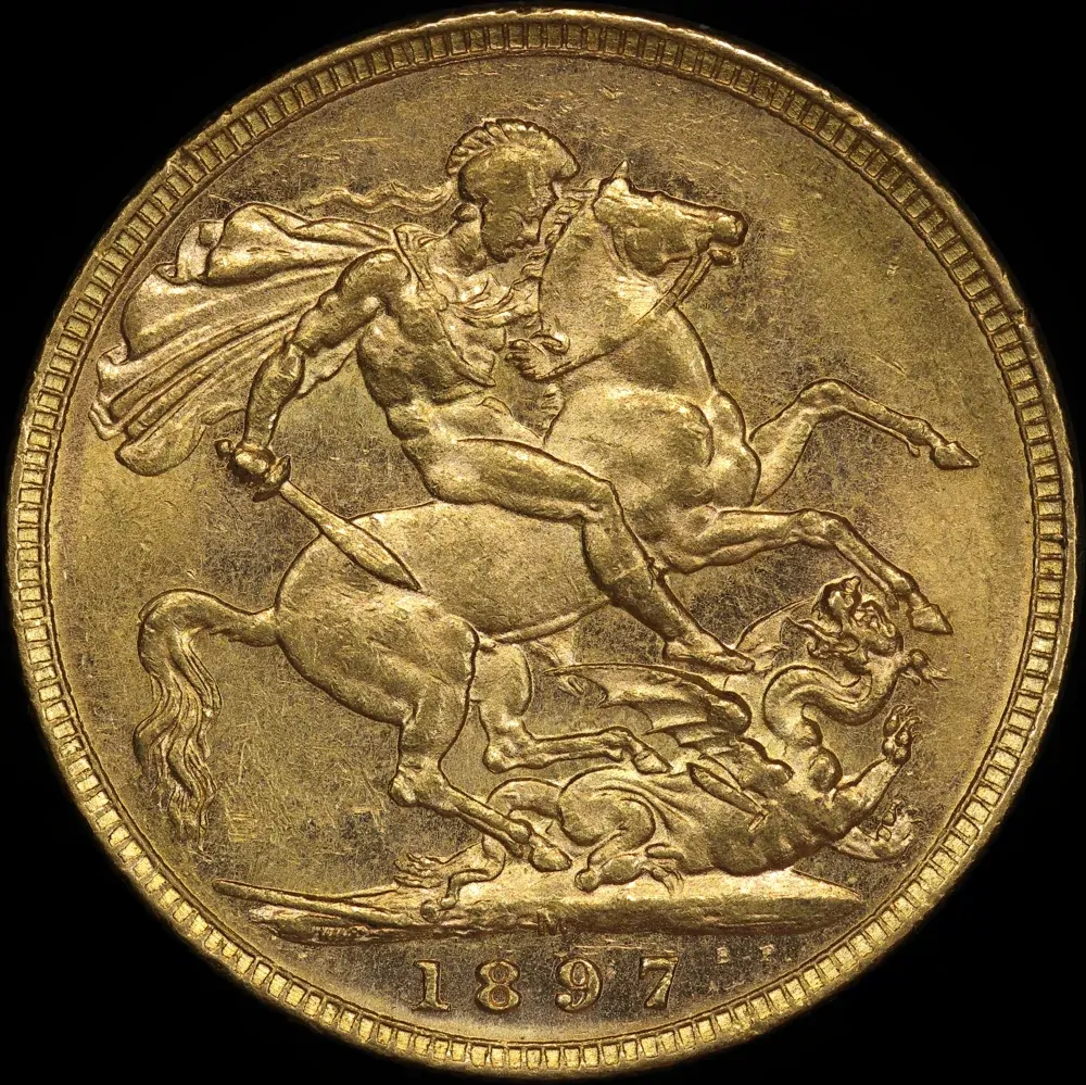 1897 Melbourne Veiled Head Sovereign good EF product image