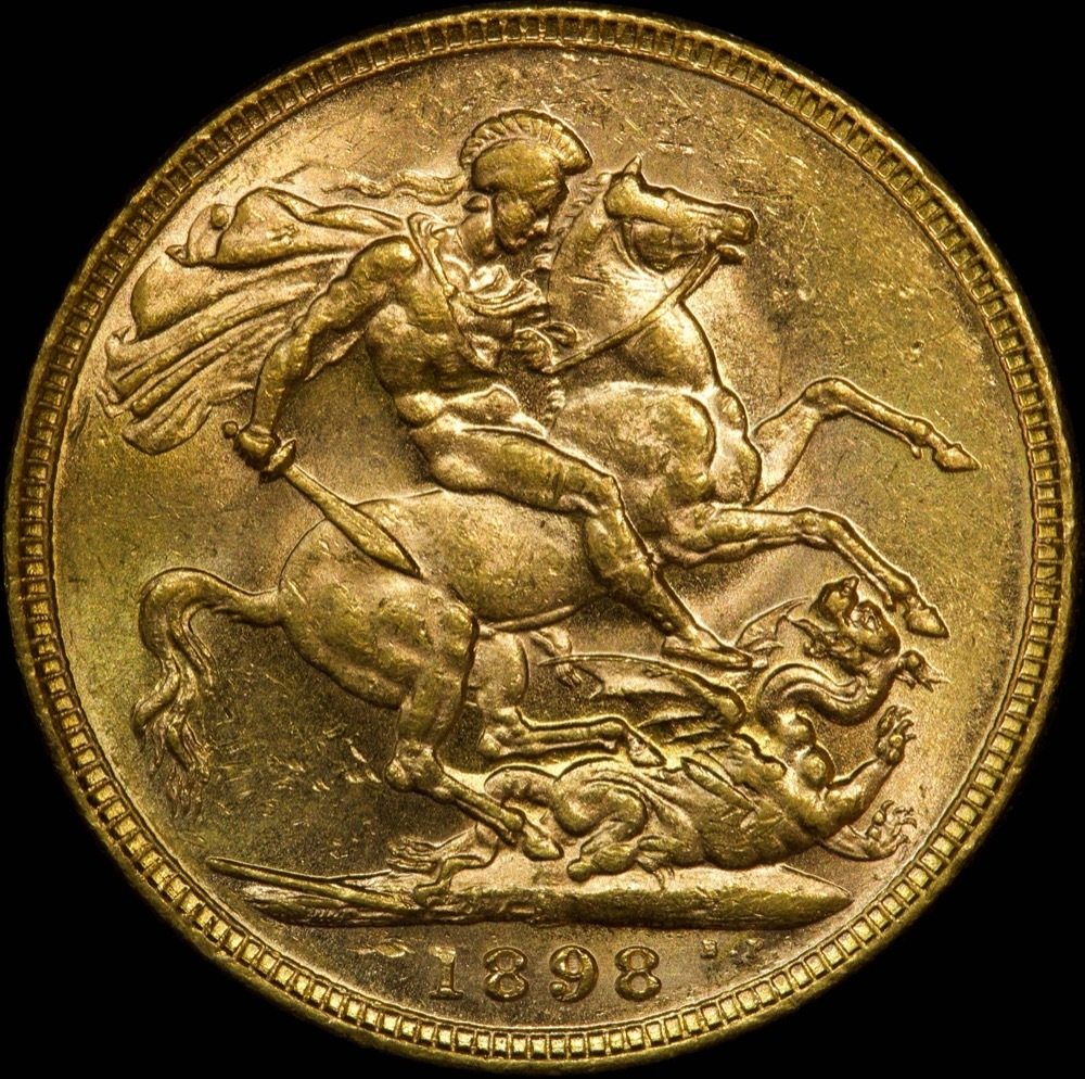 1898 Melbourne Veiled Head Sovereign good EF product image