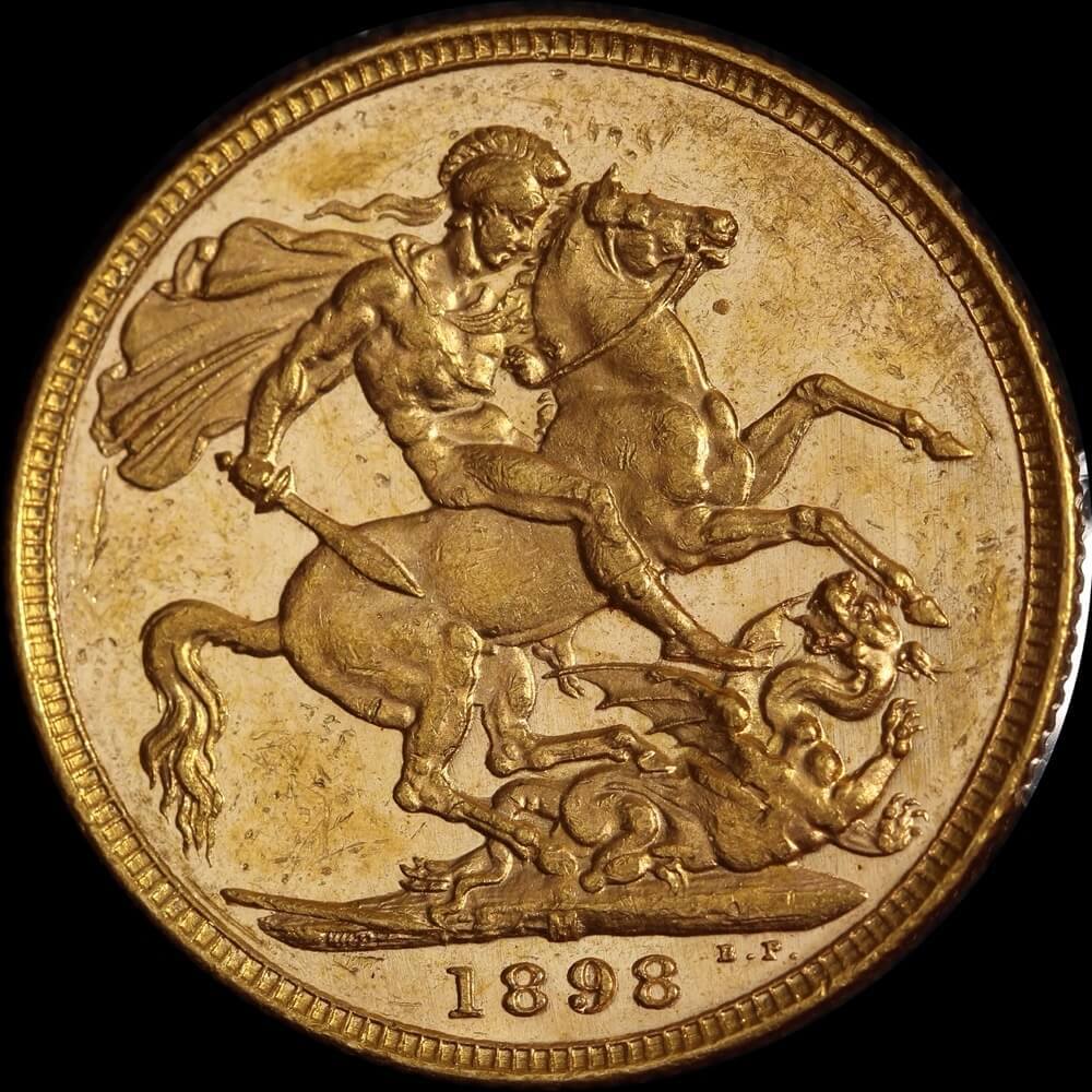 1898 Melbourne Veiled Head Sovereign Unc product image
