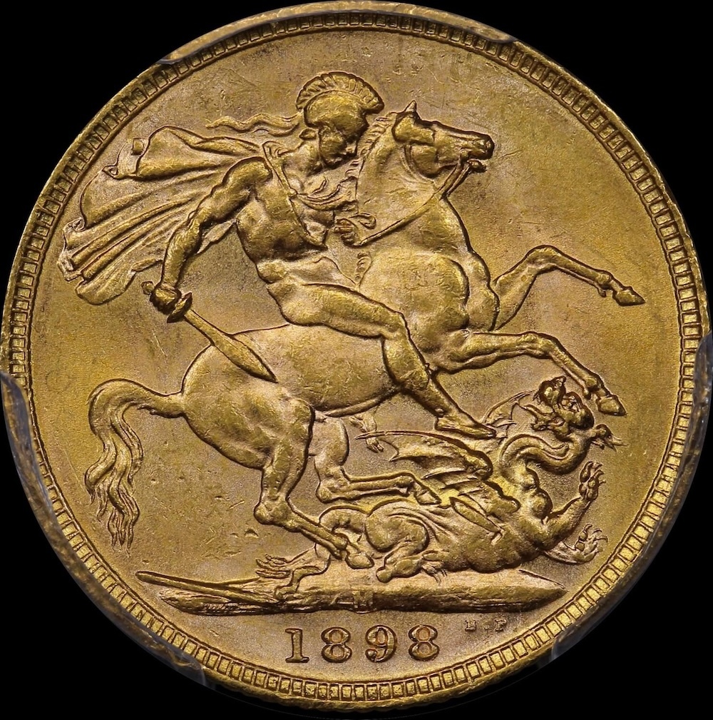 1898 Melbourne Veiled Head Sovereign Unc (PCGS MS61) product image