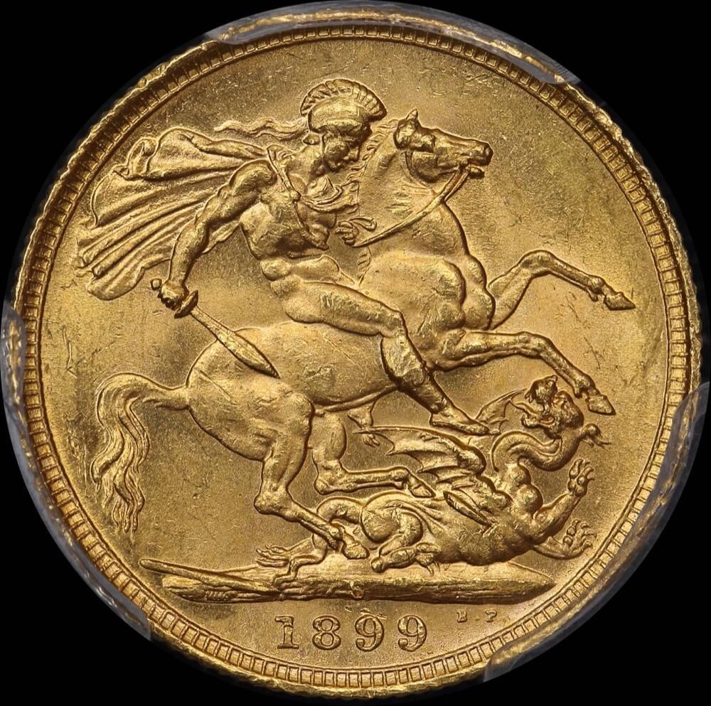 1899 Sydney Veiled Head Sovereign Unc (PCGS MS61) product image