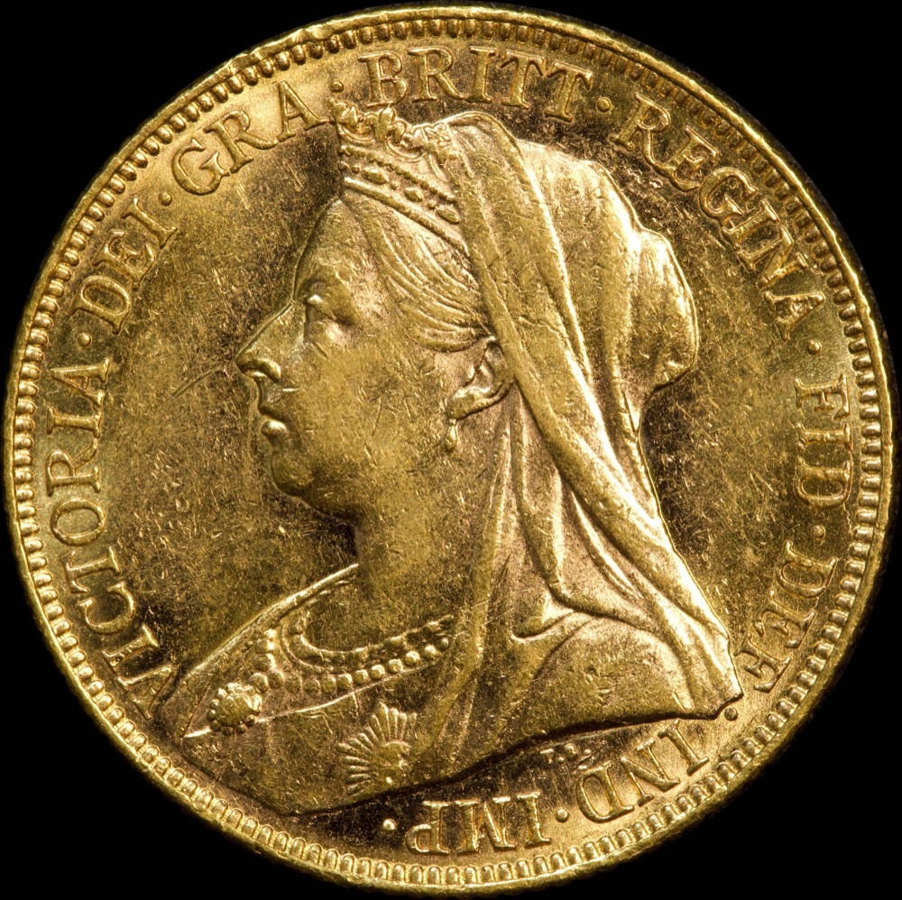 1899 Melbourne Veiled Head Sovereign good EF product image