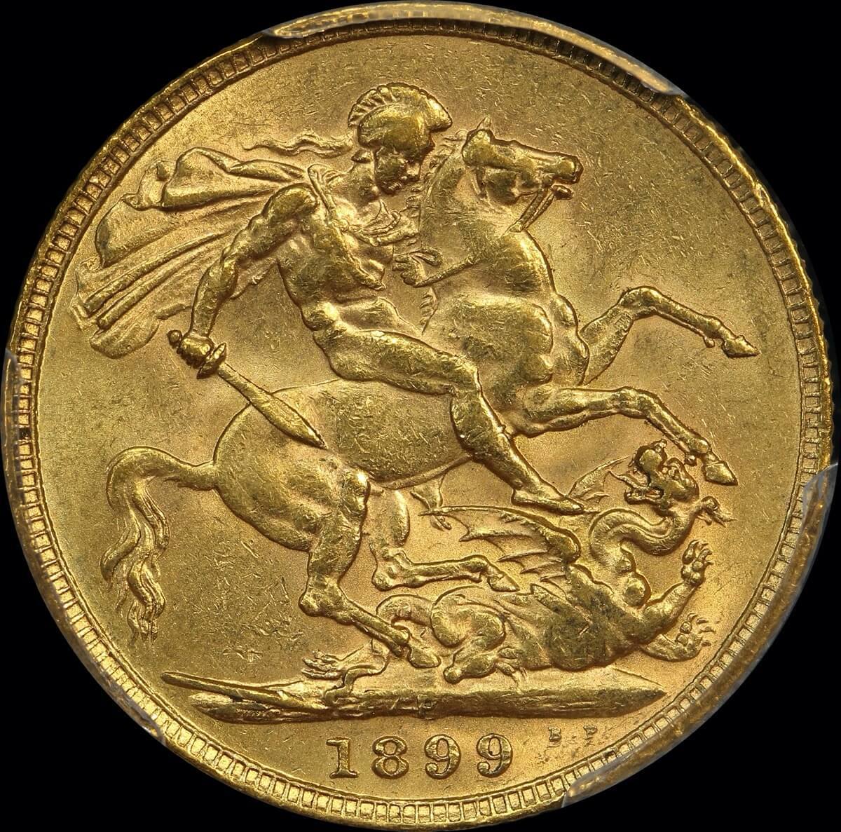 1899 Perth Veiled Head Sovereign PCGS AU55 product image