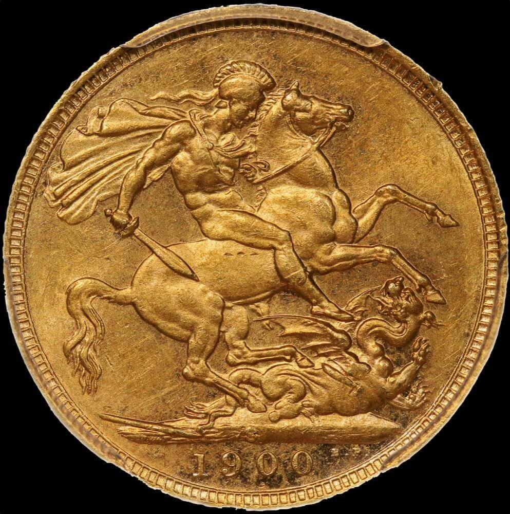 1900 Sydney Veiled Head Sovereign PCGS AU58 product image