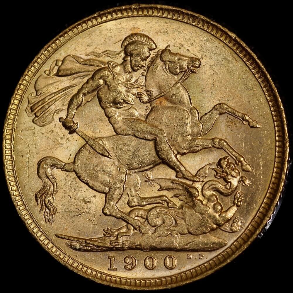1900 Melbourne Veiled Head Sovereign about Unc product image