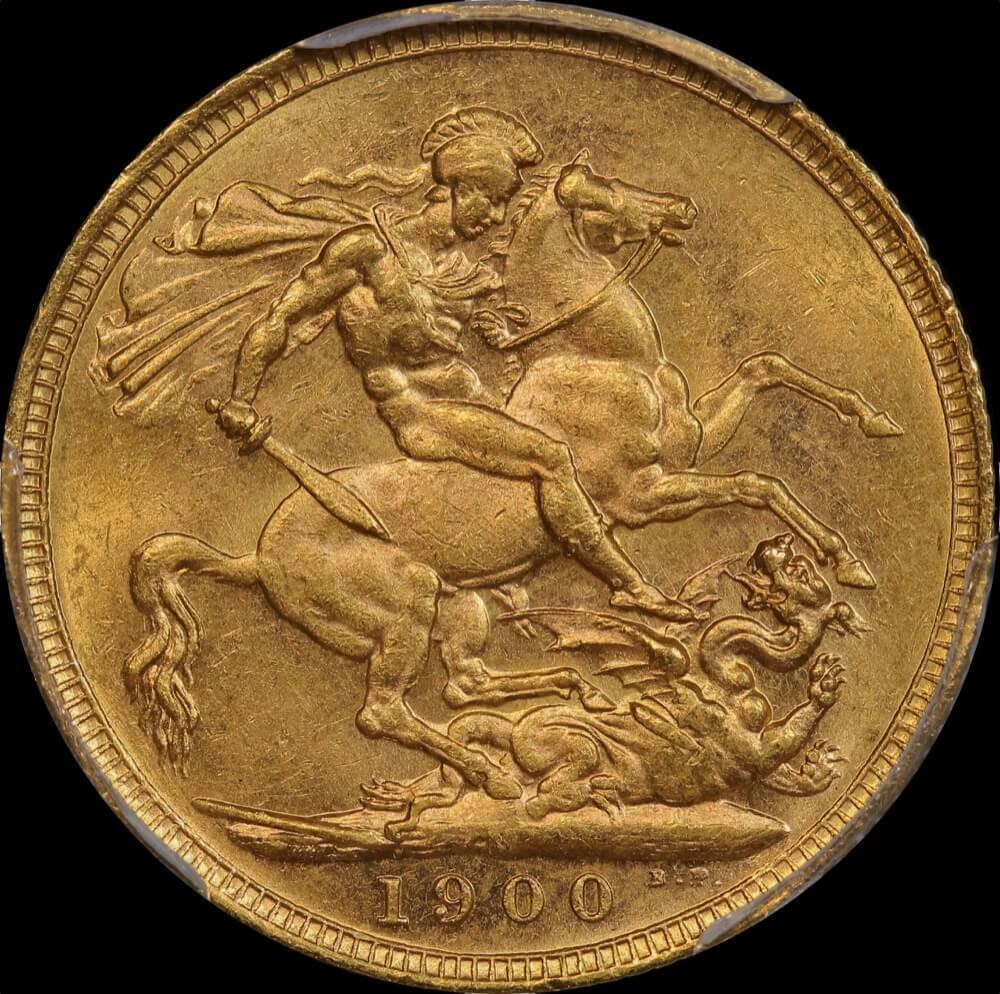 1900 Melbourne Veiled Head Sovereign Unc (PCGS MS62) product image
