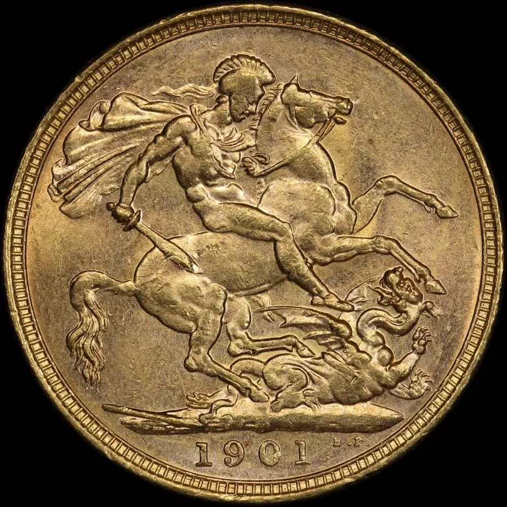 1901 Melbourne Veiled Head Sovereign about Uncirculated product image