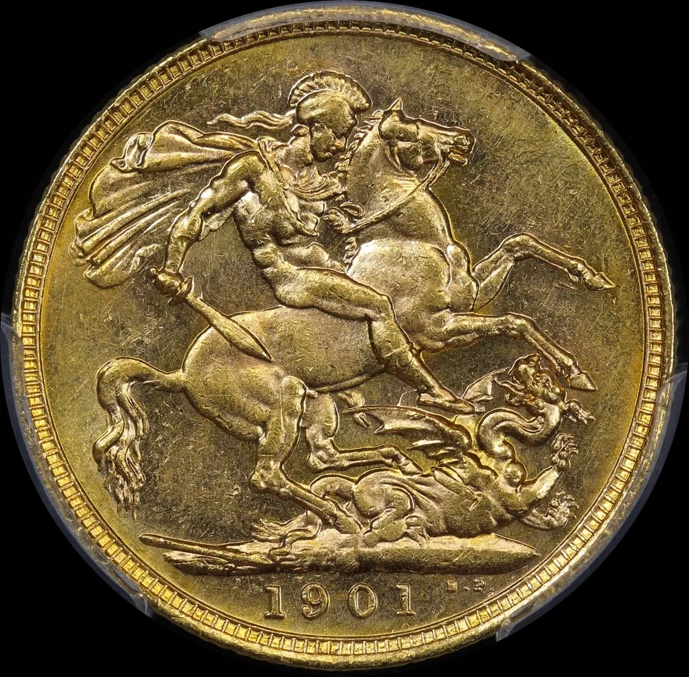 1901 Melbourne Veiled Head Sovereign Unc (PCGS MS61) product image
